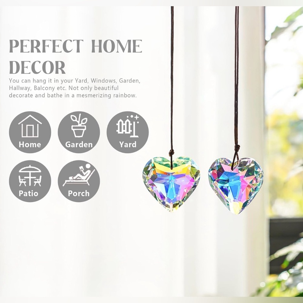 Crystal Heart Sun Catchers - Picture 4 of 5